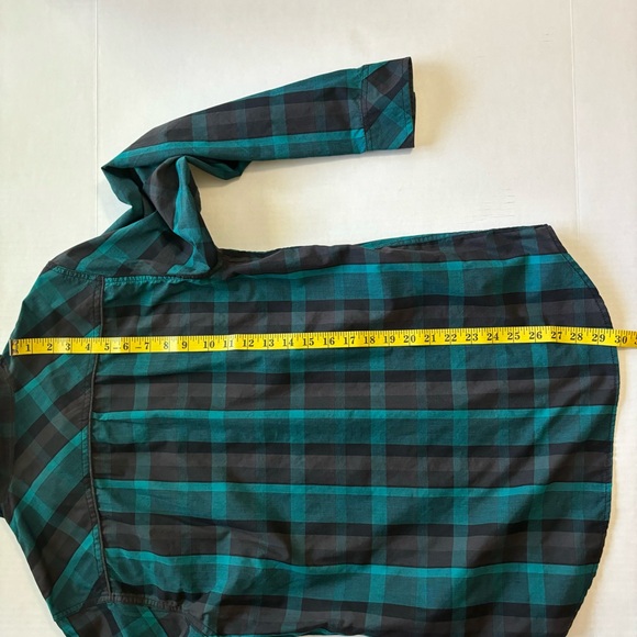 Machine Custom Co. Charcoal/Teal Plain Long Sleeve Button Up Shirt Men's Medium - Picture 8 of 9